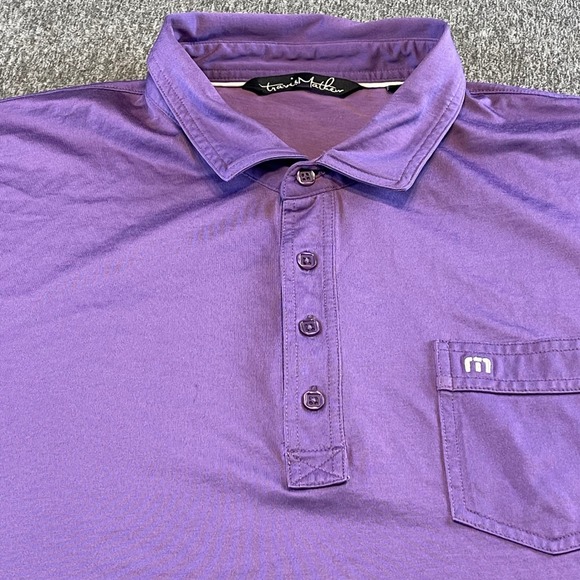 Travis Mathew Golf Polo Shirt Purple Pocket Casual‎ XXL - Picture 1 of 11